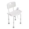 VEVOR Shower Chair, Shower Seat with Back, Adjustable Height Shower Stool, Shower Chair for Inside Shower Bathtub, Non-slip Bathroom Bench Bath Chair