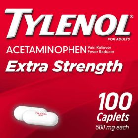 Tylenol Extra Strength Caplets with 500 mg Acetaminophen;  100 Ct