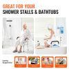 VEVOR Shower Chair Seat with Padded Arms and Back, Shower Stool with Reinforced CrossBar, Adjustable Height Bench Bath Chair for Elderly Disabled, Sho