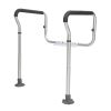 VEVOR Toilet Safety Rail, Bathroom Toilet Seat Frame, Adjustable Width & Height Fit Most Toilets, Supports 300lbs, Toilet Handles Grab Bars with Padde